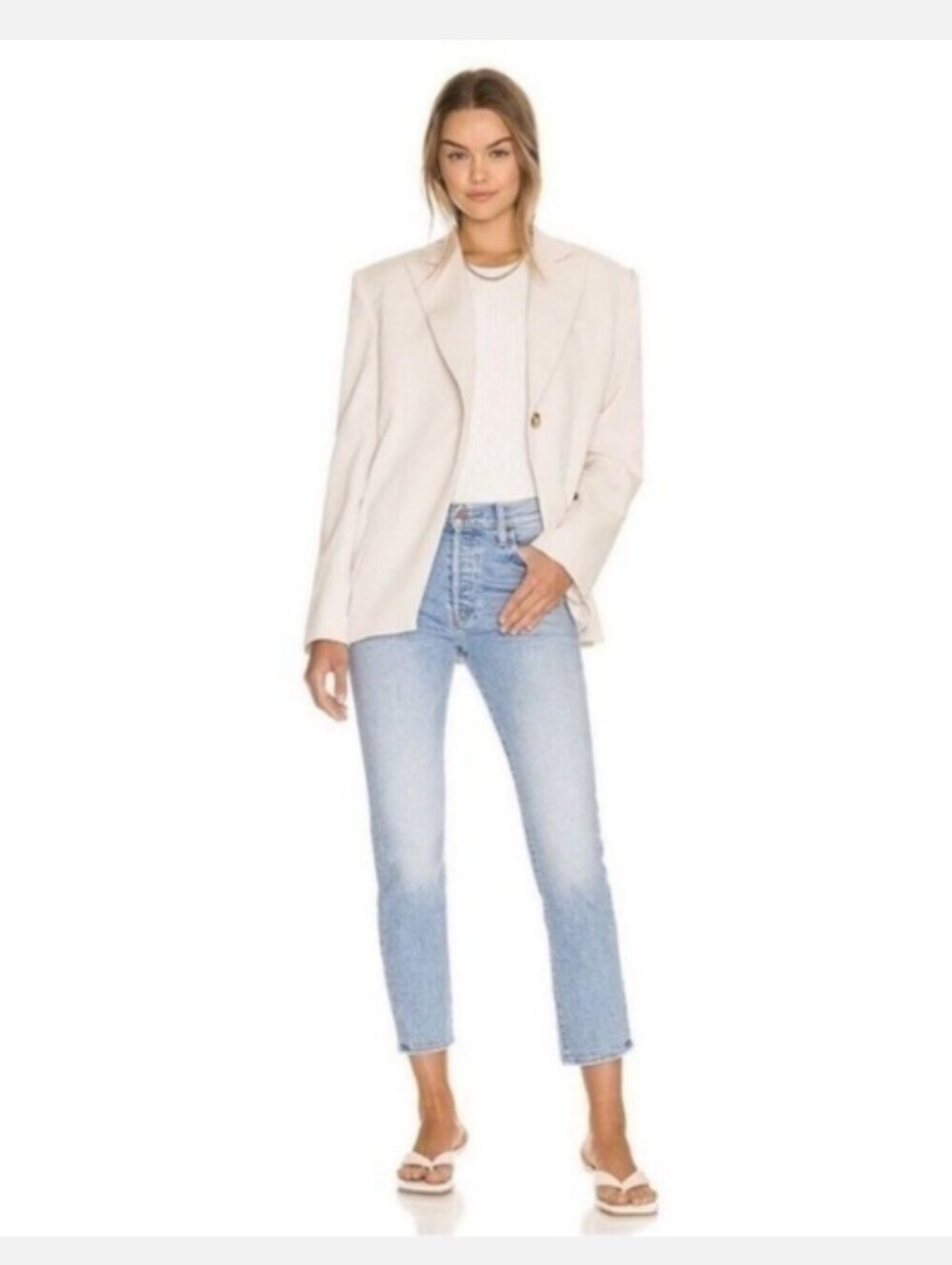 EUC- MOTHER The Scrapper High Rise Straight Jean In Camera Obscura Wash Size 27